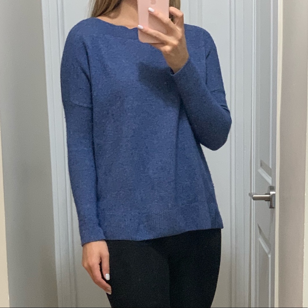 Cynthia Rowley blue 100% cashmere sweater 2-ply